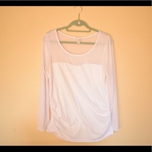 Women’s Maternity Long Sleeve Tank - white